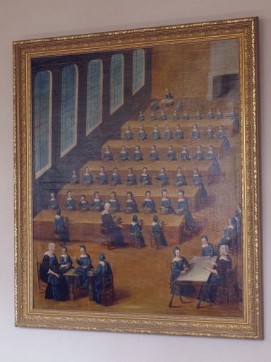 Tableau : Vue de l'atelier de couture de l'hôpital général de Saint-Omer au 18e siècle
