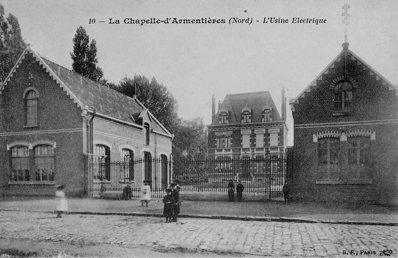 Usine de matériel électrique industriel et de construction électrique Paul Pouchain, puis Société des Anciens établissements Paul Pouchain Applications Générales de l’Électricité (AEP), puis Pouchain SA