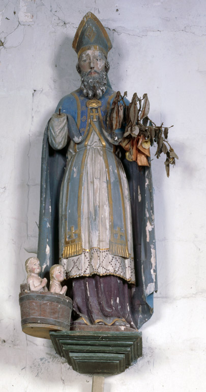 Statue (petite nature) : saint Nicolas de Bari