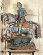 Groupe sculpté : Saint Georges terrassant le dragon