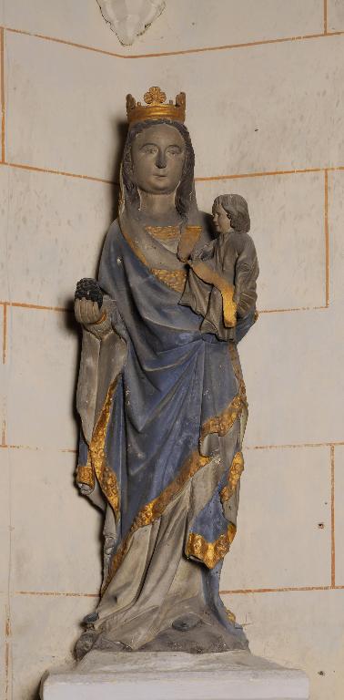 Statue (petite nature) : Vierge à l'Enfant, dite Vierge au raisin