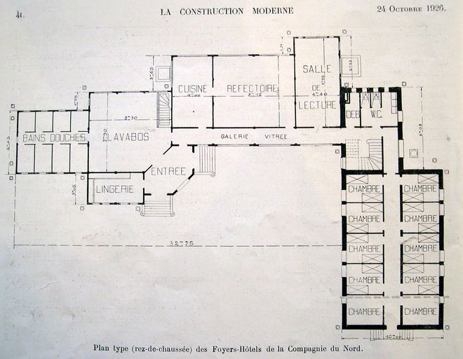 Ancien foyer des agents de train de la Compagnie des Chemins de fer du Nord