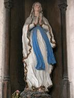 Deux statues : Sainte Rita ; Immaculée Conception