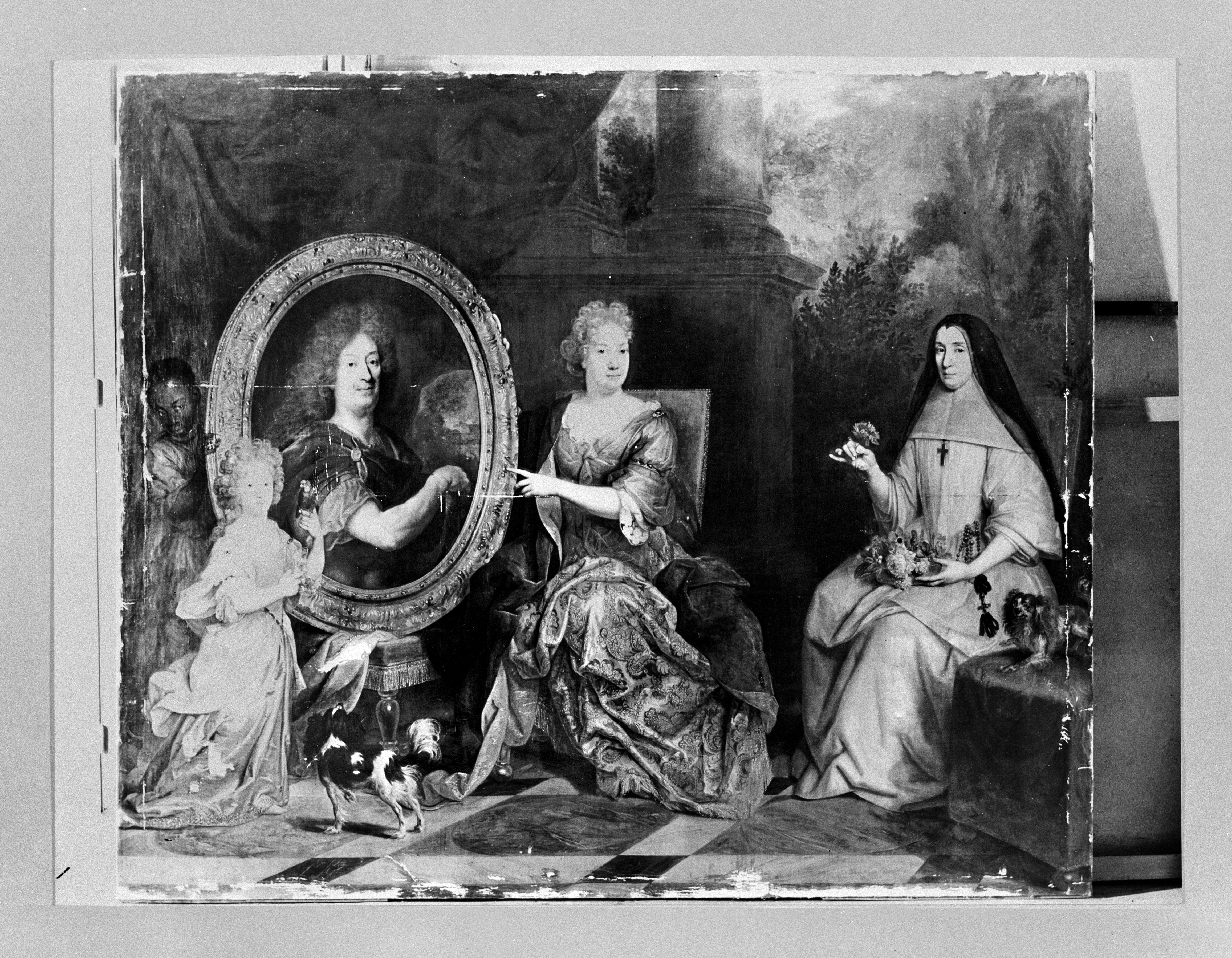 Tableau : Pierre Stoppa, Anne de Gondy sa femme, Anne de la Bretonnière, leur nièce