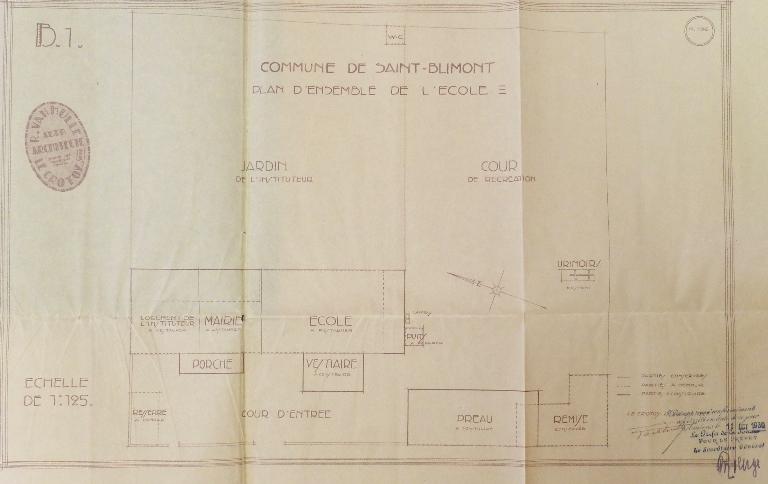 Ancienne école des garçons de Saint-Blimont, puis mairie-école, aujourd'hui école primaire