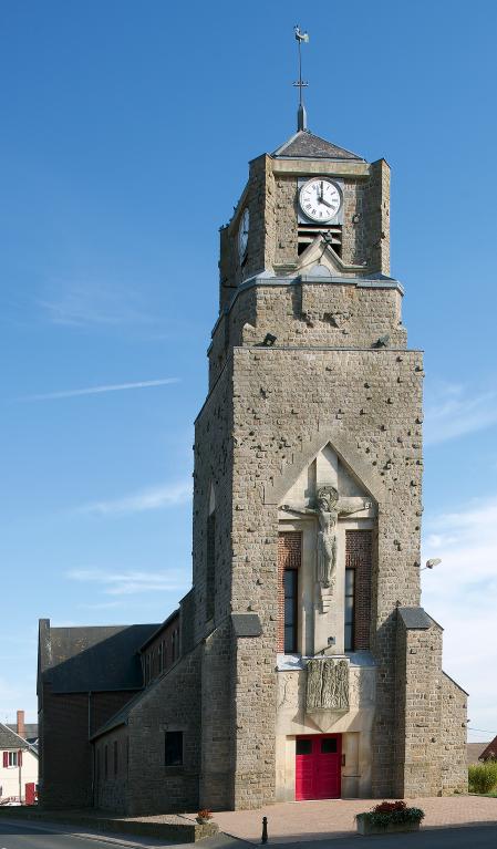 Eglise paroissiale et ancien cimetière Saint-Pierre de Mons-en-Chaussée (Estrées-Mons)