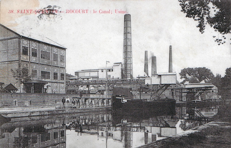 Ancienne usine de Rocourt (distillerie de mélasse et raffinerie Massy-Dècle, puis de l'Union Sucrière de l'Aisne)