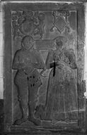Dalle funéraire de César de Margival et sa femme