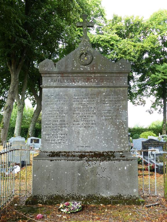 Tombeau (stèle funéraire) de la famille Duporge-Cozette