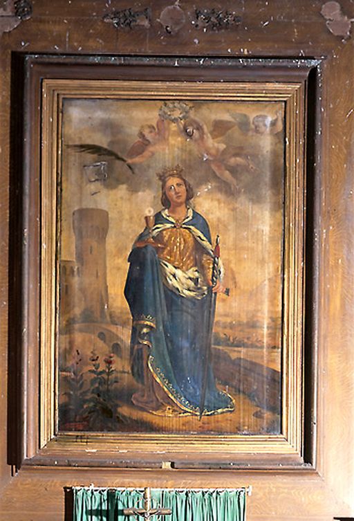 Tableau du maître-autel : Sainte Barbe recevant la couronne du martyre