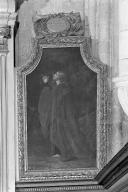 Cadres de 2 tableaux d'autel (en pendant) : Vierge et une sainte femme, Saint Jean