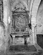 Ensemble de l'autel secondaire nord de Saint-Sébastien (autel, gradin d'autel, retable)