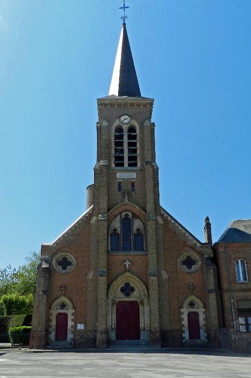 Eglise paroissiale et ancien cimetière Saint-Wandrille à Dargnies