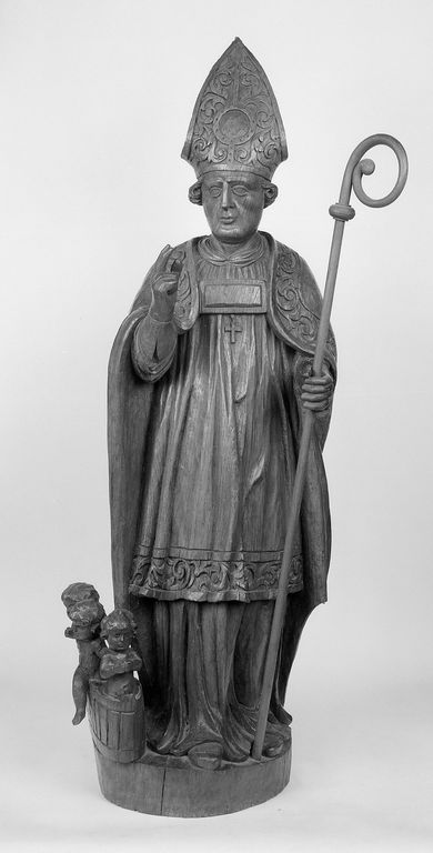Statue (petite nature) : saint Nicolas