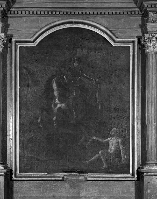 Tableau d'autel, du retable du maître-autel : Charité de saint Martin