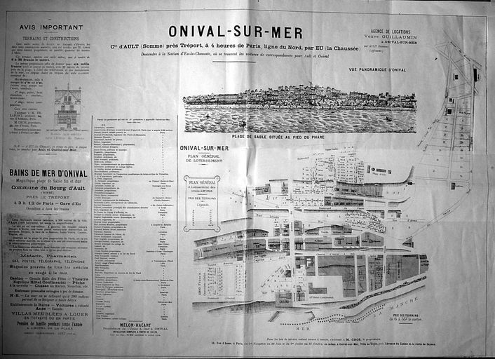 Le lotissement et la station balnéaire d'Onival