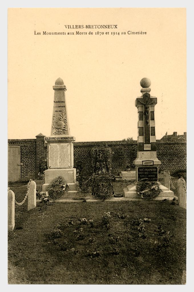 Cimetière militaire et monuments aux morts de la guerre de 1870 et de la Grande Guerre (Villers-Bretonneux)