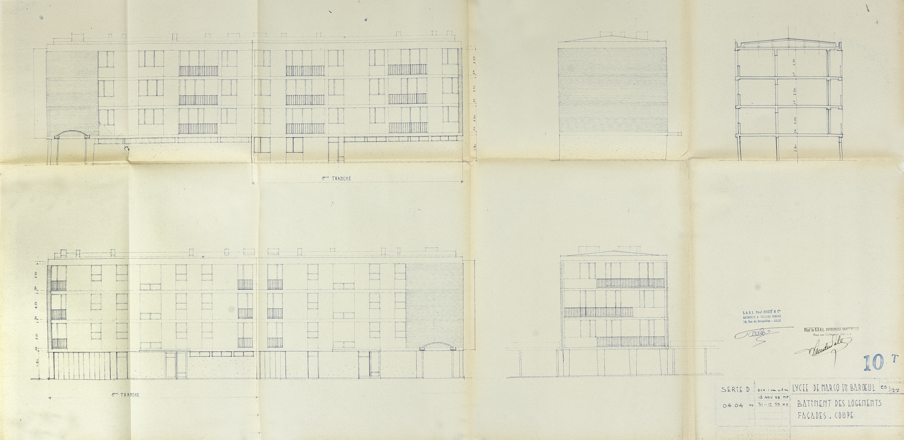 Collège, puis lycée, puis Cité scolaire Eugène-Thomas