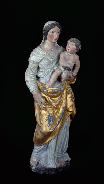 Statue de procession (statuette) : Vierge à l'Enfant au raisin