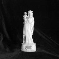 Statue-reliquaire (Statuette) : Vierge à l'Enfant