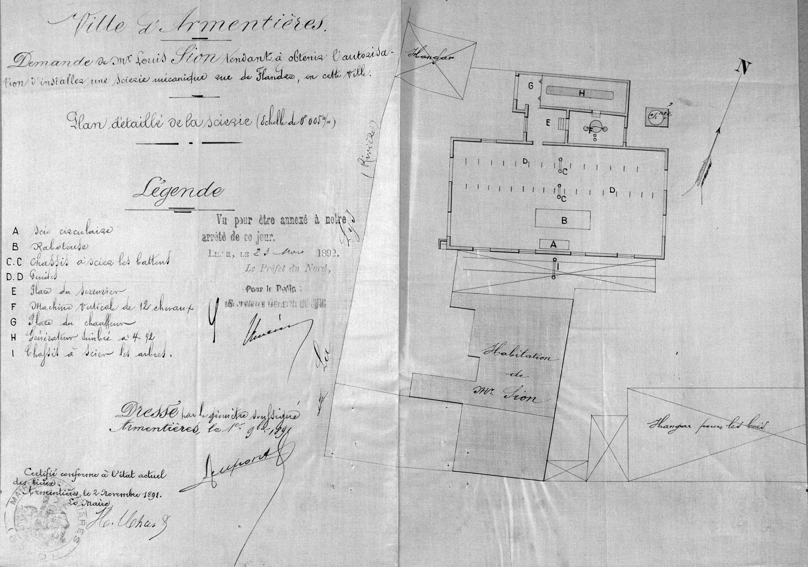 Usine de construction navale Dal, puis usine de menuiserie Duhem-Sion, puis Sion, puis Paurisse (détruit)