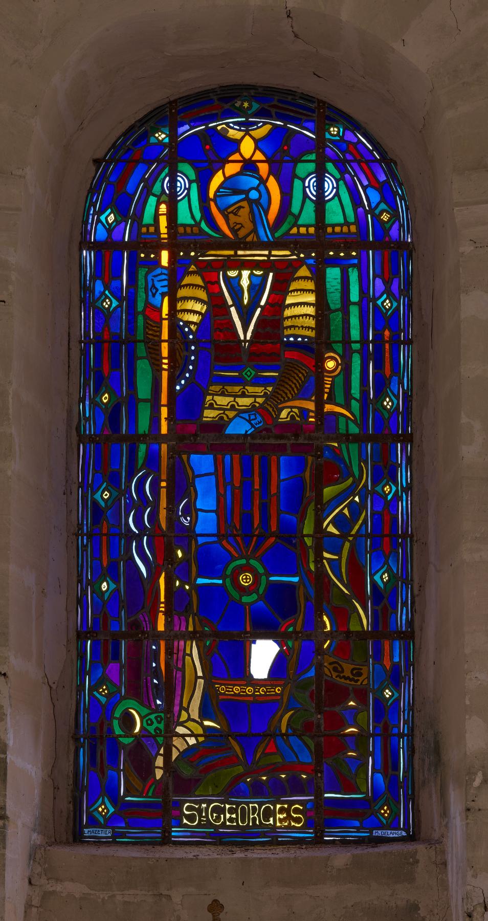 Verrière figurée : saint Georges