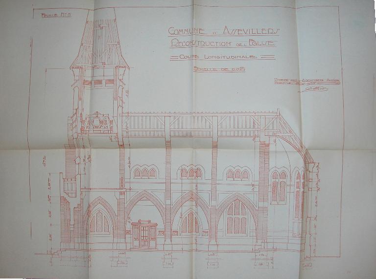 Eglise paroissiale et ancien cimetière (détruit) Notre-Dame-de-l'Assomption d'Assevillers