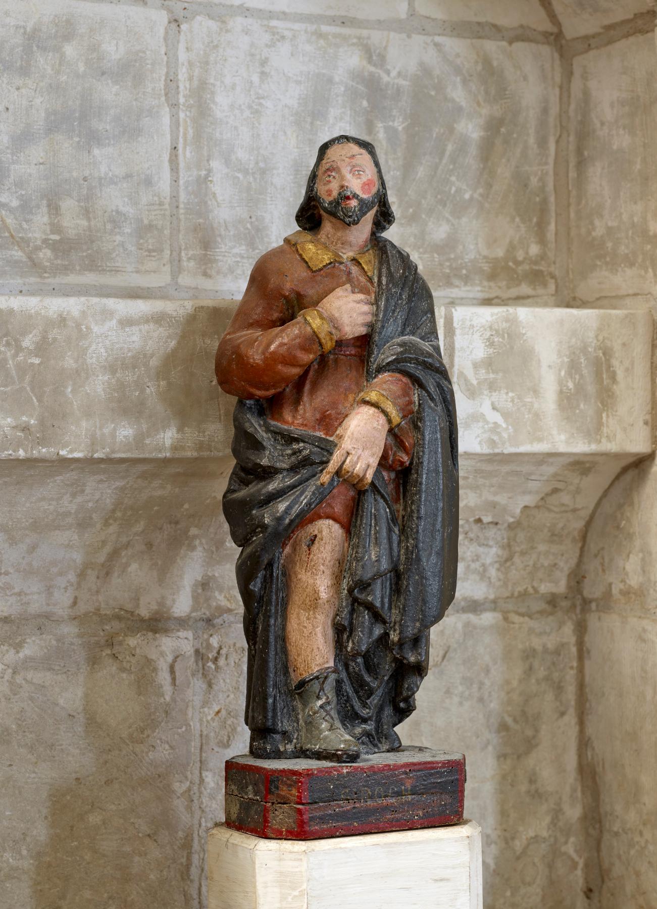 Statue (statuette) : saint Roch