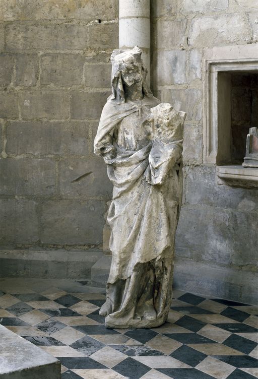 Statue (petite nature) : Vierge à l'Enfant, dite Notre-Dame du Sacré-Coeur