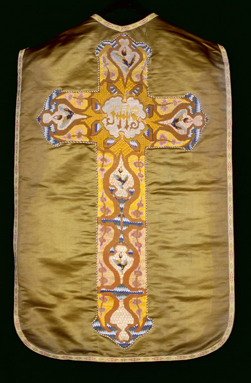 Chasuble, étole, manipule et voile de calice (ornement vert)