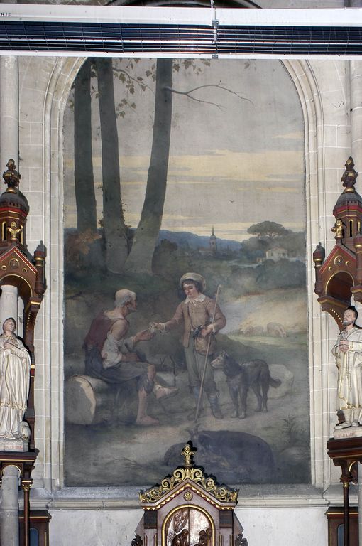 Ensemble de cinq tableaux : Scènes de la vie de saint Vincent de Paul
