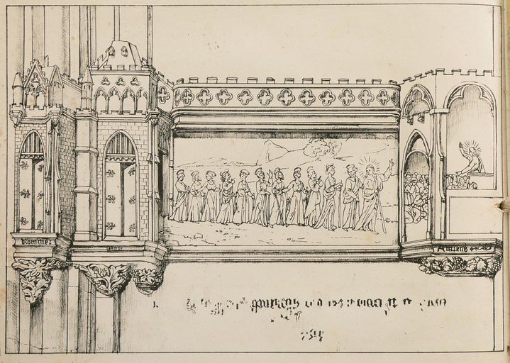 Suite des quinze reliefs (détruits) de la clôture de choeur : Apostolat et martyre de saint Quentin, invention et culte de ses reliques (première série)