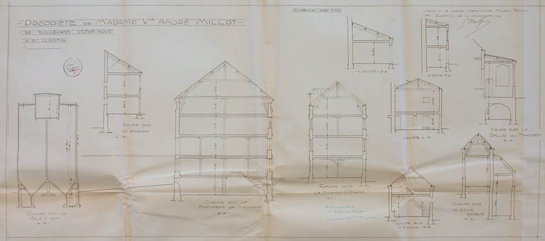 Ancien moulin à vent, minoterie de la Sté Hardempont et Cie, dite de Tour-Y-Val, puis Grands Moulins de Saint-Quentin