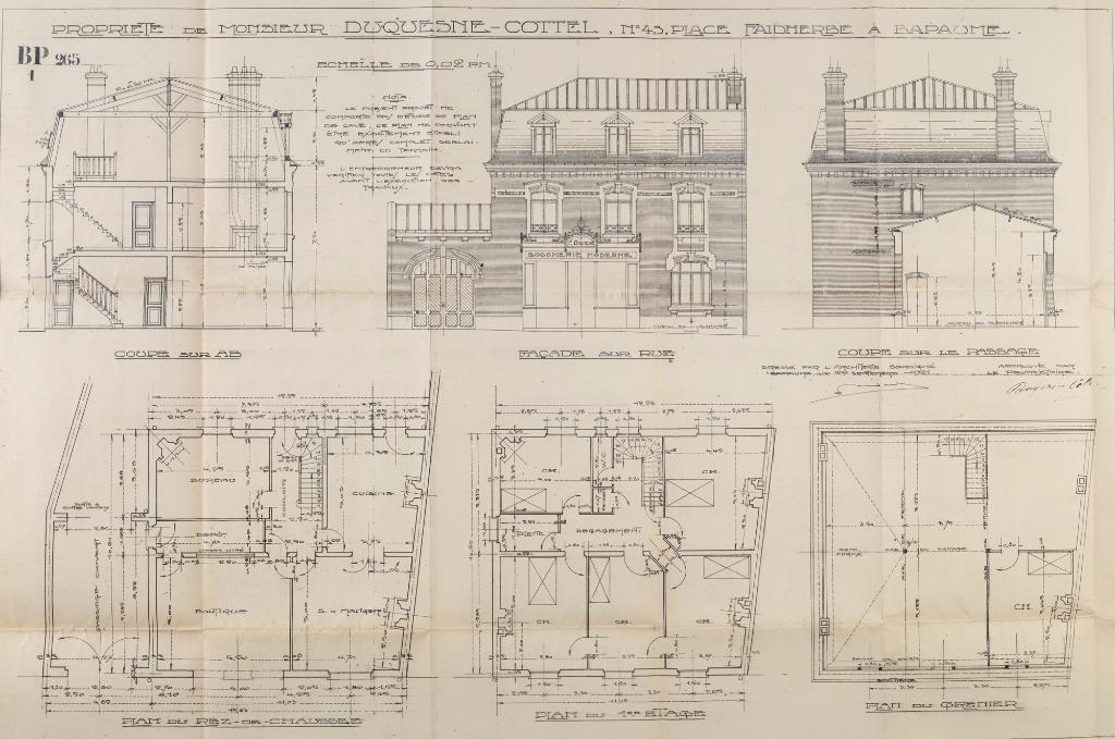 Ancienne maison à boutique (boucherie) de M. Eugène Duquesne, actuellement maison d'habitation