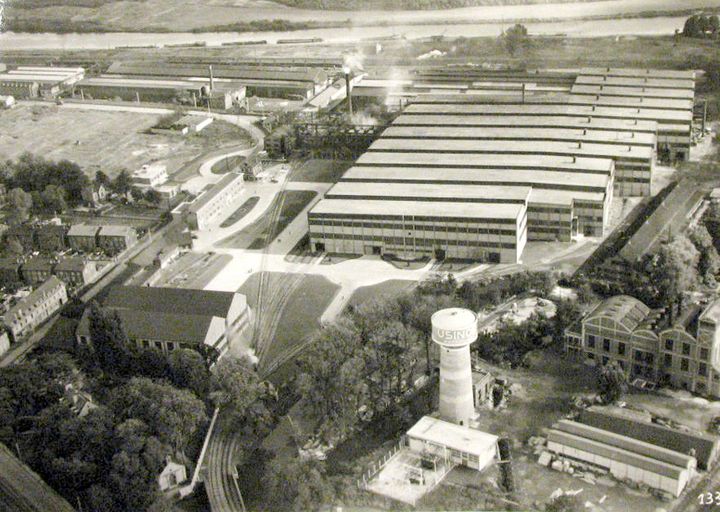 Ancienne usine de construction métallique de la Société des Ponts et Travaux en Fer, devenue usine métallurgique Usinor, puis Arcelor-Mittal