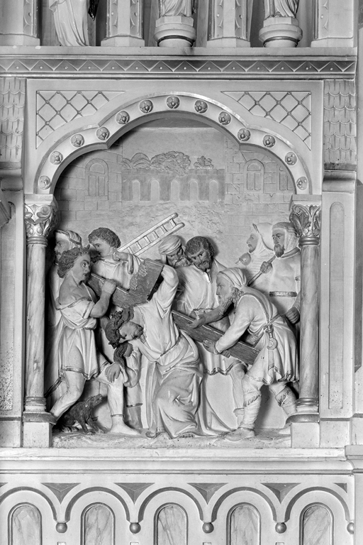 Ensemble de 3 hauts-reliefs : scènes de la Passion