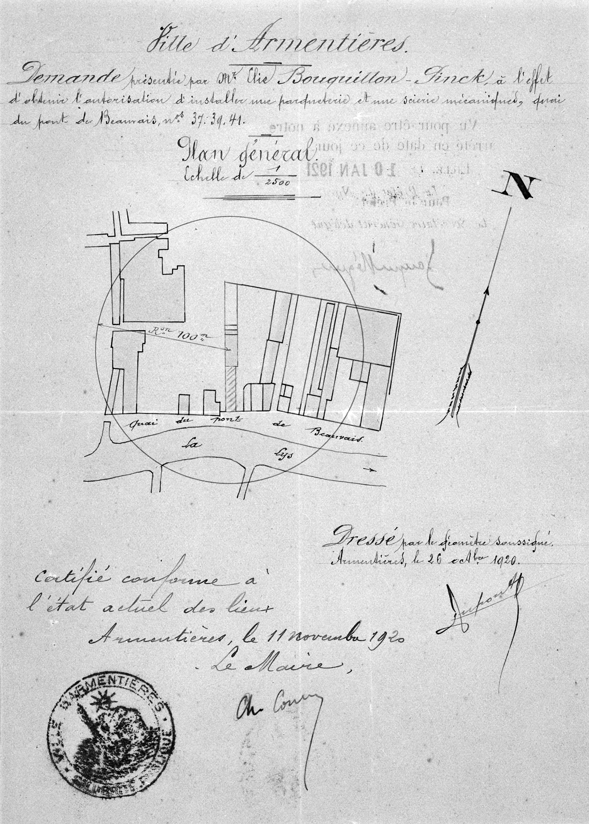 Scierie et usine de menuiserie Bouquillon-Pinck puis Parqueterie de la Lys