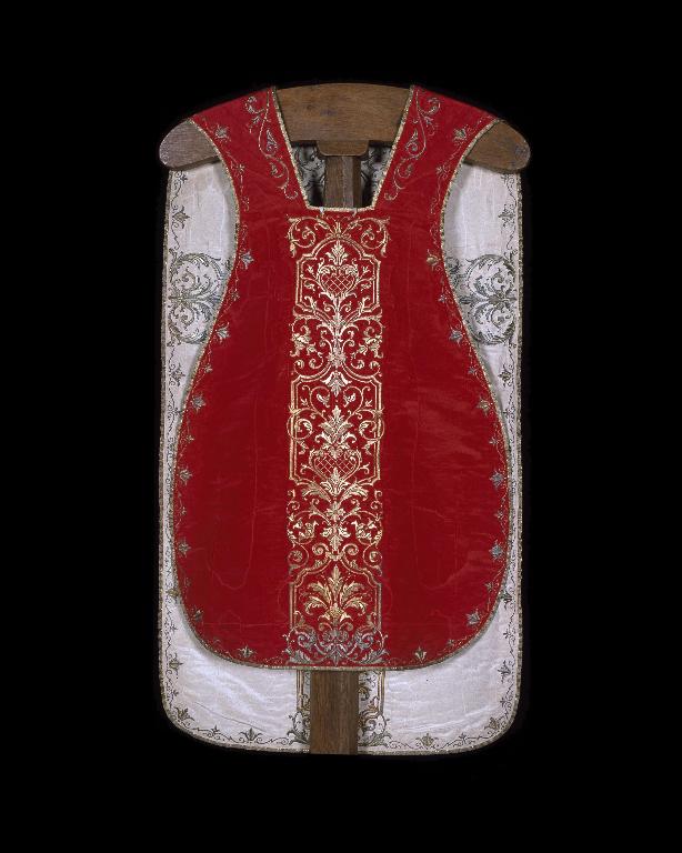 Chasuble réversible rouge et blanche