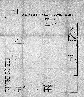 Plan de la ferme du Nord, plan de distribution du rez-de-chaussée. (Extrait du dossier de dommages de guerre, 2e reconstruction), ver 1950.