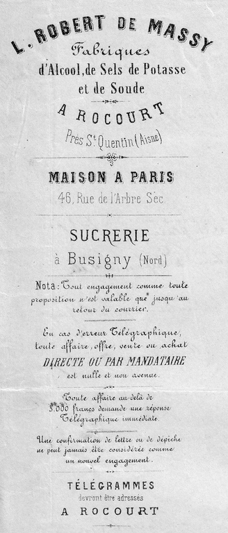 Ancienne usine de Rocourt (distillerie de mélasse et raffinerie Massy-Dècle, puis de l'Union Sucrière de l'Aisne)