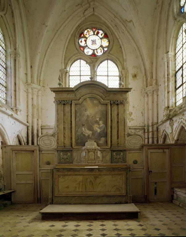 Ensemble du maître-autel (autel, gradin d'autel, retable architecturé, tabernacle à ailes)