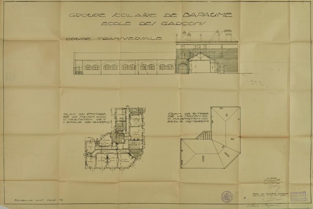 Ancien groupe scolaire, dit écoles Carlin - Legrand - Blériot, actuellement collège Carlin-Legrand