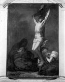 Tableau : Christ en croix et les saintes femmes