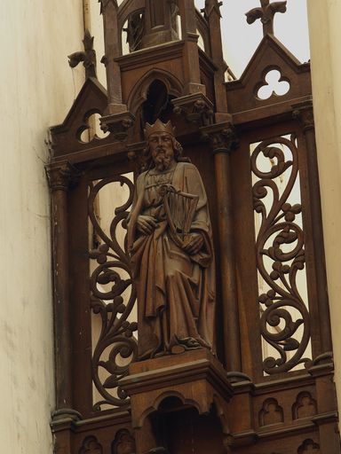 Ensemble de deux statues : David, sainte Cécile