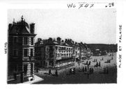Les premières villas de l'esplanade avec la villa Barni au premier plan, dessin d'après photographie, par L.-P. Lefranc, 1892 (BnF. Cartes et plans ;  Sg wc 747/28).