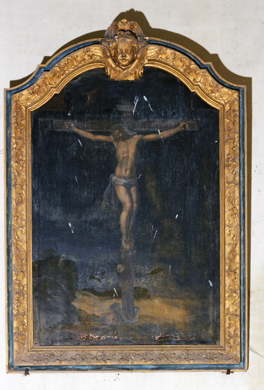 Cadre du tableau du Christ en croix