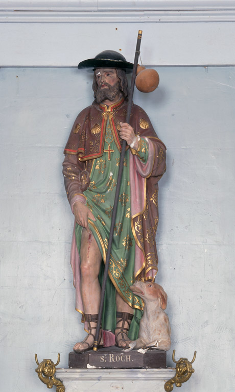 Statue (petite nature) : saint Roch