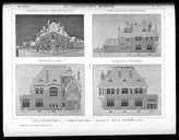 Dessins des façades de la maison du Dr C (Cayre) (détrute) à Berck, Antoine et fils architectes, extrait de La Construction Moderne, 1908, planche n° 33.
