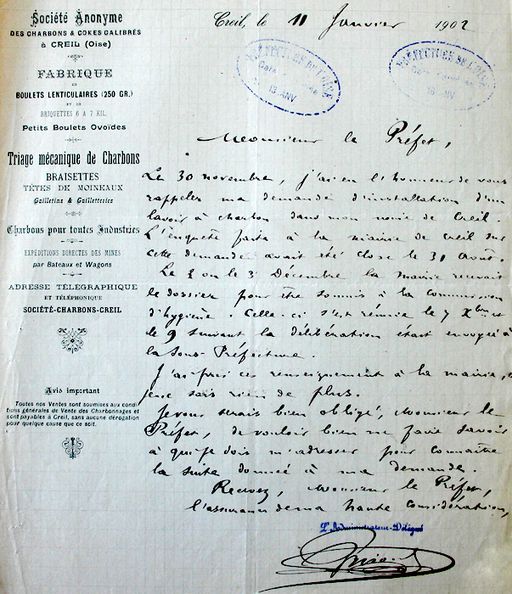 Ancienne usine de préparation de produit minéral (usine de briquettes) de la Société des Charbons et Cokes Calibrés, puis fonderie de zinc Vignal, puis fonderie de fer Sirmétal, puis tréfilerie (usine de ressorts)