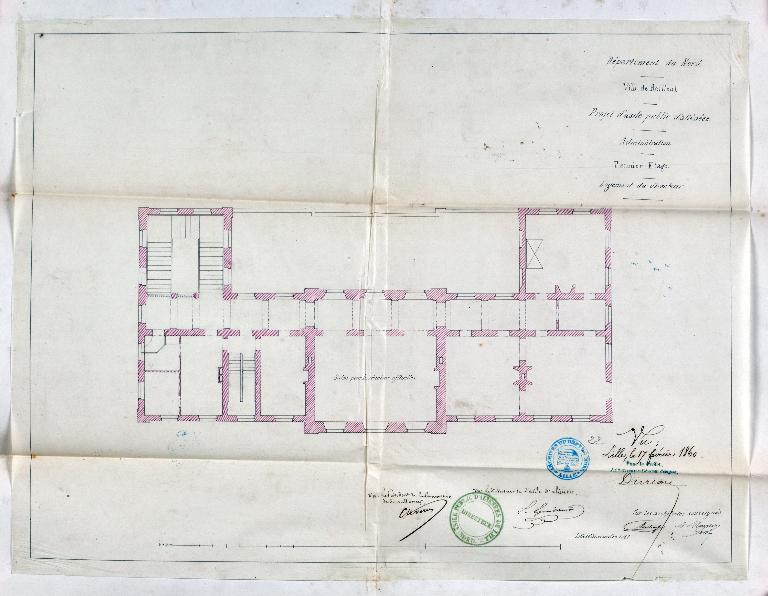 Ancien asile d'aliénés, puis hôpital psychiatrique, puis centre hospitalier spécialisé (CHS), dit établissement public de santé mentale des Flandres